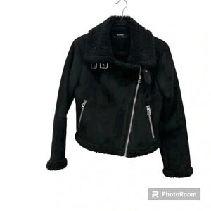 Zara women black coat Medium 6318/226